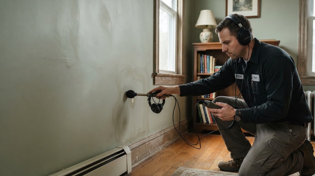 Plumbing leak detection South Brunswick NJ professional using acoustic equipment